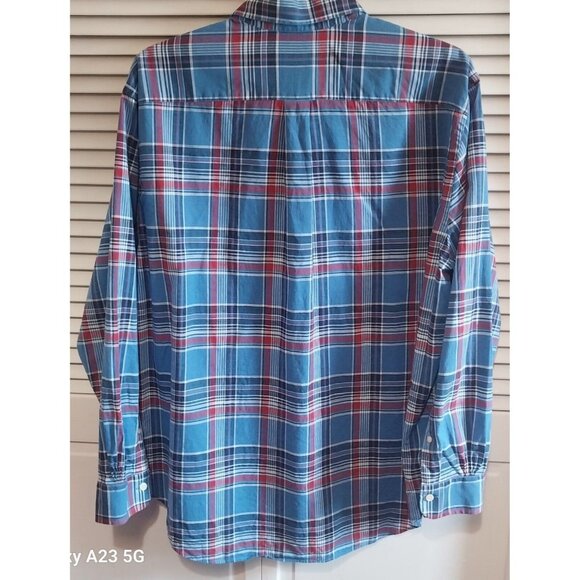 Brooks Brothers Mens 1XL Original Shirt Blue/Red Plaid Button-Down All Cotton - Picture 3 of 7